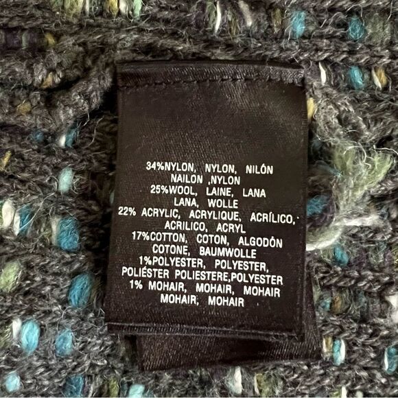 Anthropologie Moth Women Chunky Knit Cardigan Sweater Size S Wool Blend Boho - Picture 9 of 9